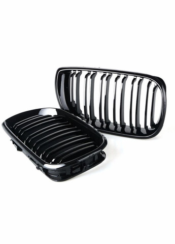 Решетки радиатора E46 рестайл глянец ноздри двойные BMW (337345611)