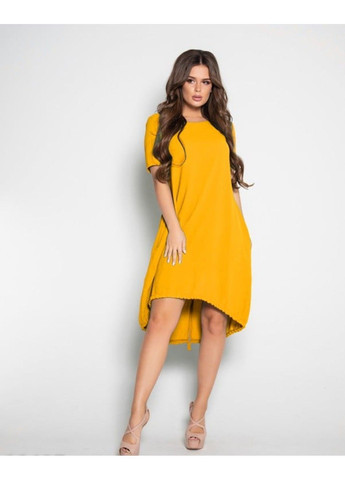 Жовтий повсякденний сукня 10497 жовтий ISSA PLUS