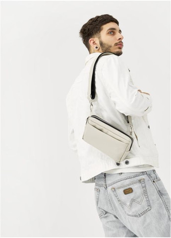 Мужская сумка бананка на пояс из экокожи Серая (792024616) Sambag (360965629)