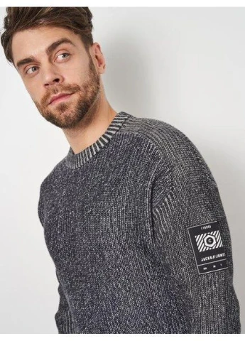 Темно-серый джемпер демисезон,темно-серый-белый,jack&jones Jack & Jones