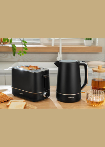 Електрочайник 1.7л, Otter, пластик, чорний матовий Ardesto (322131767)