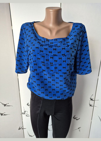 Синіти блуза жіноча в малюнок бантиків No Brand