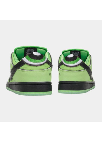 Чорні Осінні кросівки чоловічі nike sb dunk powerpuff girls - buttercup найк сб данк No Brand