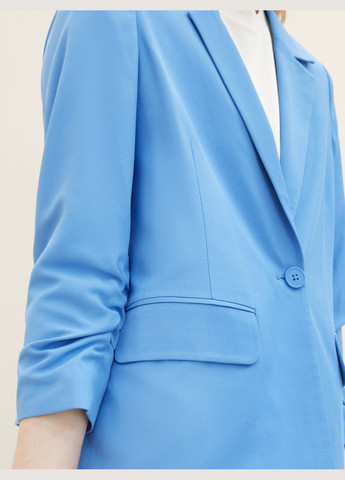 Голубой женский пиджак Tom Tailor однотонный - демисезонный