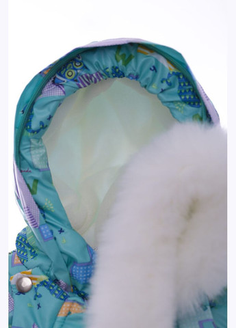 Комбінезон Трансформер на холлофайбері з принтом Совачок Євро м'ятний 92 см (36329) BABYKROHA (315423963)