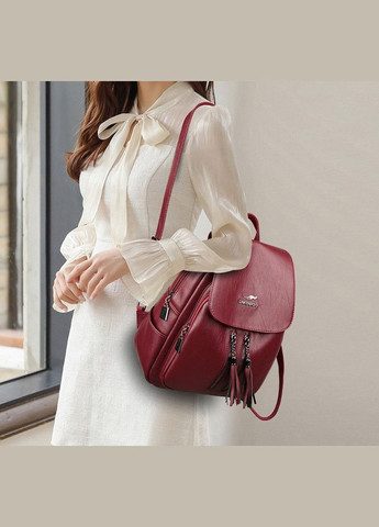 Женский городской рюкзак кенгуру Бордовый No Brand (301083405)