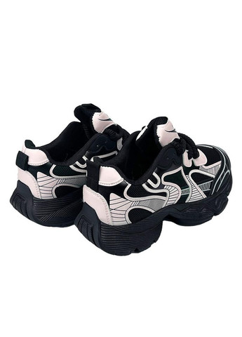 Кросівки жіночі на платформі чорно-білі 20803-1 No Brand (285764602)