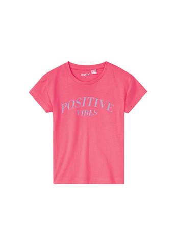 Розовая демисезонная футболка хлопковая для девочки 400414 Lupilu