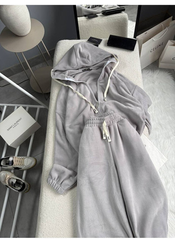 Костюм теплый женский спортивный флисовый с объемной кофтой No Brand (368879290)