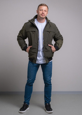 Зелена куртка чоловіча зелений демісезонна 338943 Fashion