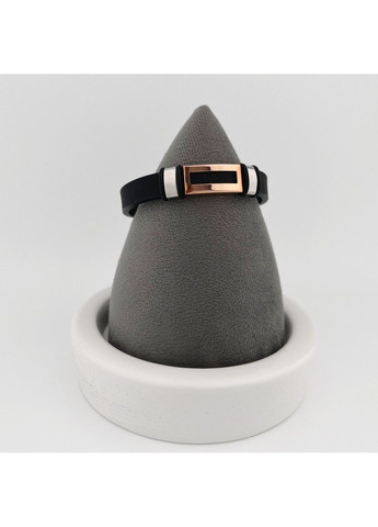 Браслет з медичної сталі на силіконовому ремінці 20см BSS-035 No Brand (299486507)