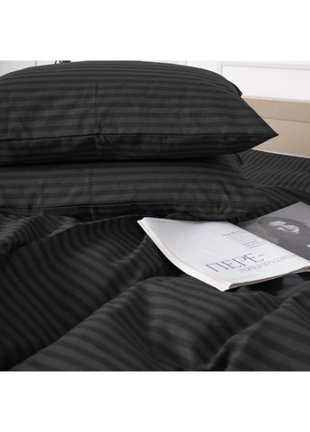 Постільна білизна Бязь 17-0611 Stripe Black Двоспальний Mirson (399174203)