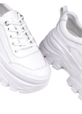 Белые всесезонные женские кроссовки jr1085-1 белая кожа MIRATON