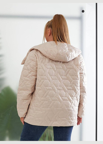 Молочна демісезонна жіноча демісезонна куртка колір графіт New Trend