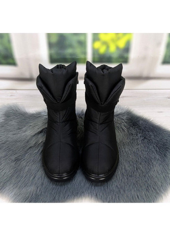 Черные сапоги дутики зимние женские Progress на молнии