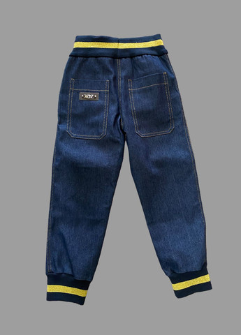 Синие демисезонные джинсовые брюки для девочки синие Mone