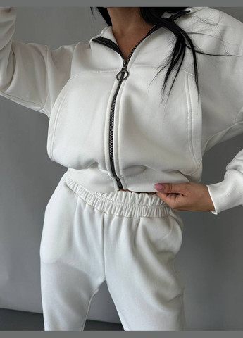 Теплый женский спортивный костюм из натурального хлопка на флисе No Brand (306375670)