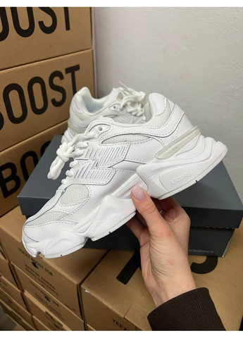 Белые демисезонные кроссовки мужские new balance 9060 full white нью беланс 9060 No Brand