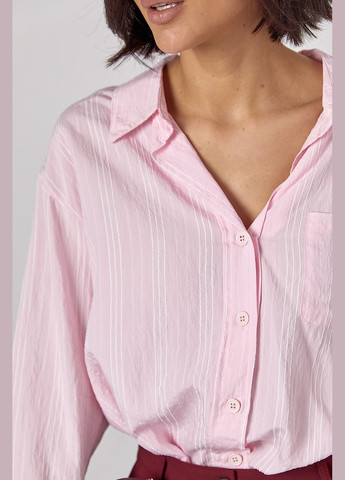 Жіноча сорочка в смужку з рукавами три чверті - блакитний Lurex (324392889)