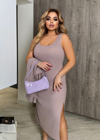 Костюм женский с платьем из трикотажа (платье + кофта) No Brand (330258141)