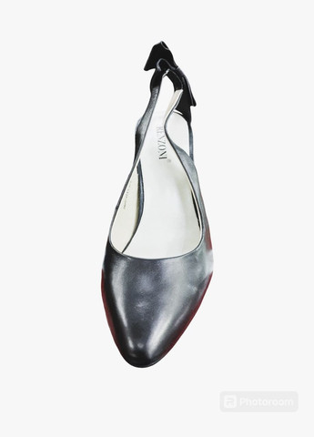 Renzoni жіночі туфлі з відкритим задником на шпильці з декором 36 (23 см) чорні мері джейн чорний з натуральна шкіра, — літо (323159434)