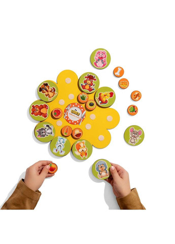 Деревянный детский сортер "Кто что ест" (ПСД276) PSD276 на липучках Ubumblebees (343964880)