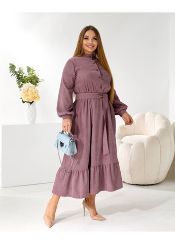 Рожево-лілова жіноча сукня з мікровельвету Osoblyva