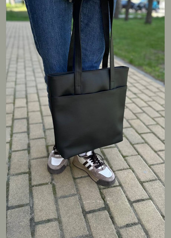 Женская сумка шоппер черный цвет матовая экокожа Ghost No Brand (325666588)