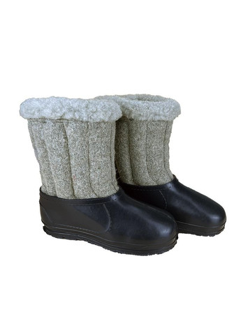 Серые женские валенки короткие с калошем серые 70505-10 Sanlin
