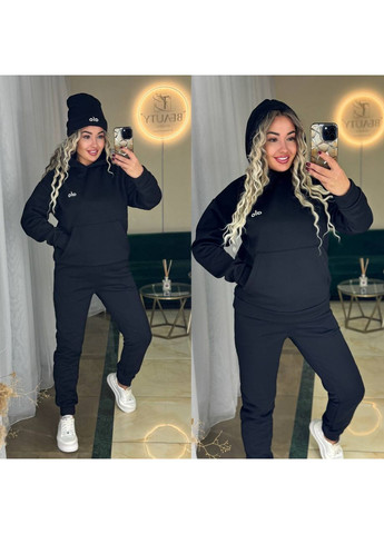 Костюм 1006/1 трійка,трьохнитка на флісі штани та кофта з капюшоном +шапка Україна (369152225)