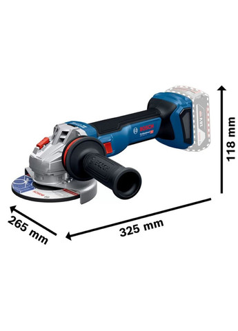 Аккумуляторная угловая шлифмашина GWS 18V-11 S (18 В, 125 мм) болгарка шлифмашинка УШМ без АКБ (26213) Bosch (337990178)
