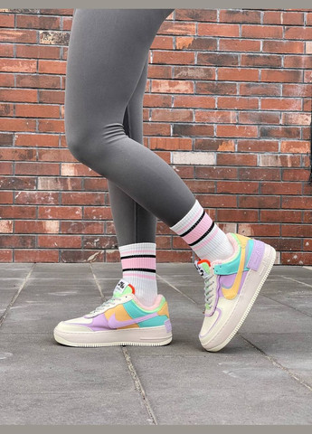 Кросівки зимові жіночі Nike Air Force 1 Shadow winter beige fur | Найк Аір Форс 1 Шедов бежеві з хутром No Brand бежеві зими (309006091)