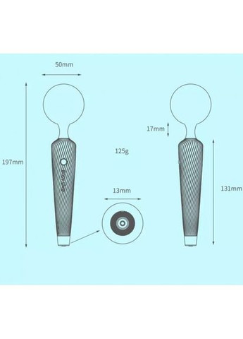 Вібратор для клітора дизайнерський масажер Hitachi Easy love Cone на подарунок No Brand (303908252)