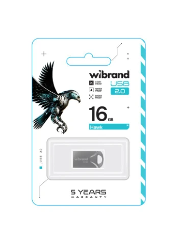 Флеш-накопитель USB 2.0 Hawk 16Gb Silver Wibrand (401881459)