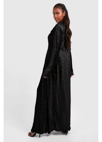Черное кэжуал платье-кимоно Boohoo однотонное