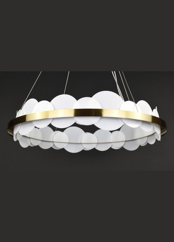 Люстра світлодіодна підвісна LED світильник для квартири на стелю лед 27870 Латунь 30-75х58х58 см. Sunnysky (364754014)