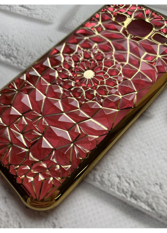 Силиконовый чехол для SAMSUNG Galaxy J2 Ромбы выпуклые. Красная паутинка Creative (359491521)