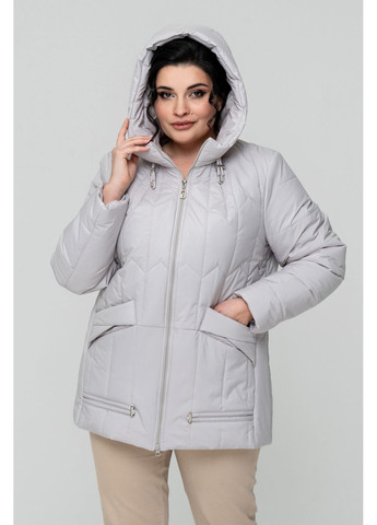 Белая демисезонная куртка прямого силуэта с тенсулейтом all posa (ap102309p) A'll Posa