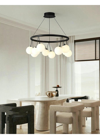 Люстра подвесная на 10 лампочек 27518 Черный 45-160х65х65 см. Sunnysky (335974777)