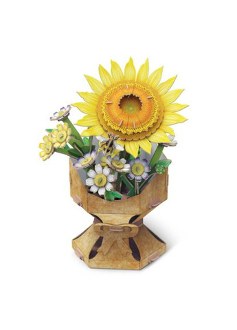 Пазл (W3303h) Cubic Fun тривимірний Букет квітів Соняшник (366066908)