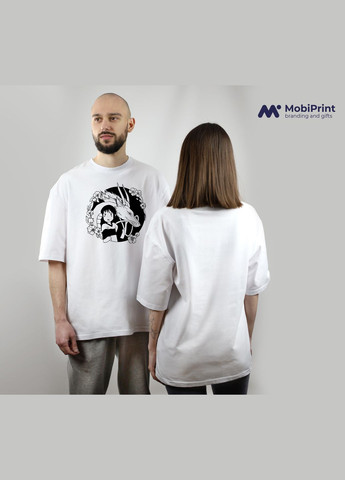 Футболка оверсайз Тихиро Огино Сэн и Хаку Унесённые призраками (Spirited Away) MobiPrint (293944094)