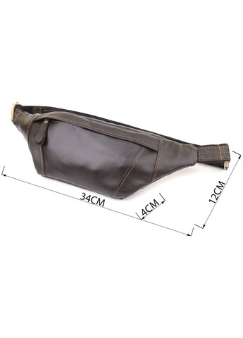 Сумка на пояс через плече шкіряна чоловіча Коричневий 35543 Shvigel (334674004)