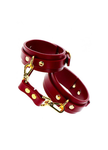 Поножи с карабинами Taboom красные, золотистая фурнитура No Brand (303878262)