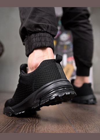 Чорні Літні чоловічі літні кросівки чорна сітка No Brand