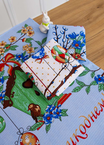 Рушники вафельні "Український Великдень" 3 шт. 60х47 см Homedec малюнок комбінований