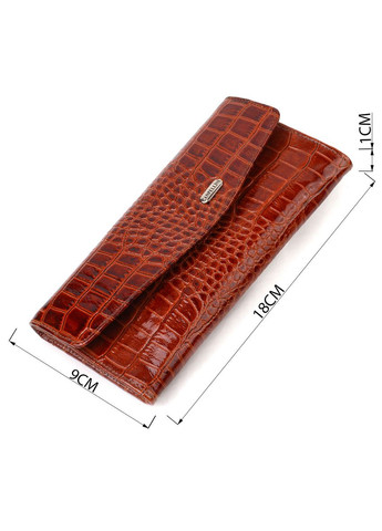 Женский портмоне из лакированной натуральной кожи с тиснением под крокодила 21704 Canpellini (329147930)