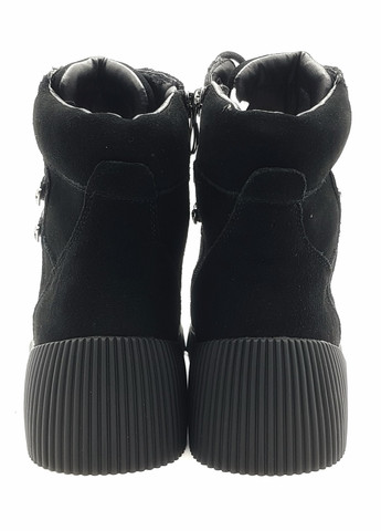 Осенние женские ботинки зимние черные замшевые l-18-2 23,5 см (р) Lonza