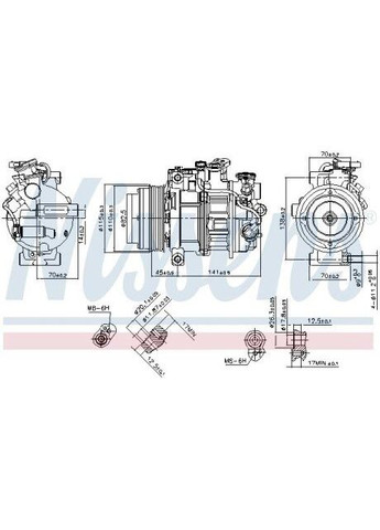 Компрессор кондиционера Nissens (347156439)