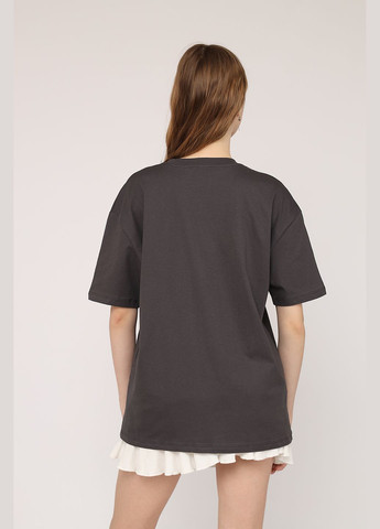 Футболка з коротким рукавом жіноча колір сірий ЦБ-00270557 Yuki - (327610203)