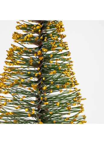 Новогодняя настольная елка золотая Стрела 25 см на деревянной подставке SOK-М-12-4 LUGI (370800945)